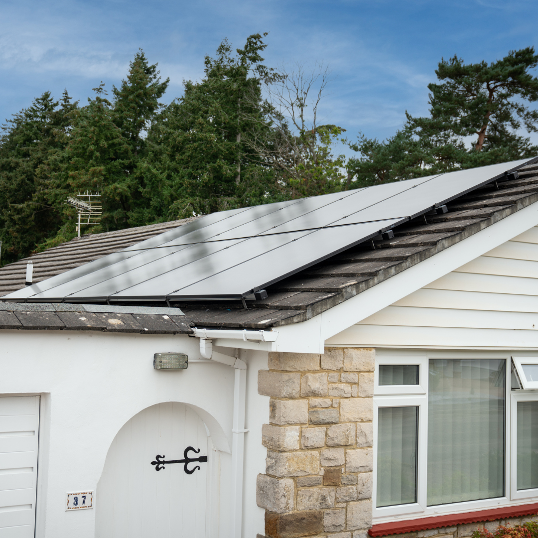 U4L Solar panels on a customer's roof